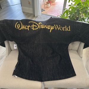 Disney Parks 50th Anniversary Black Gold Spirit Jersey Pullover Hoodie Sz L NEW